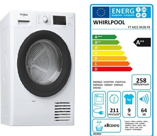 Sèche linge WHIRLPOOL FTM229X2BFR